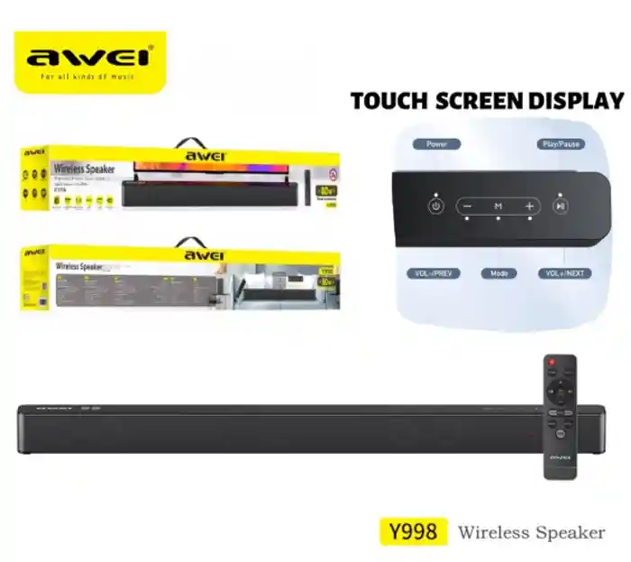 Awei Y998 Dual Speaker TV Soundbar 80W Output